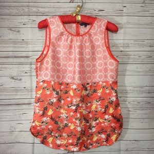 Peter Som DesigNation Orange Floral Blouse Small